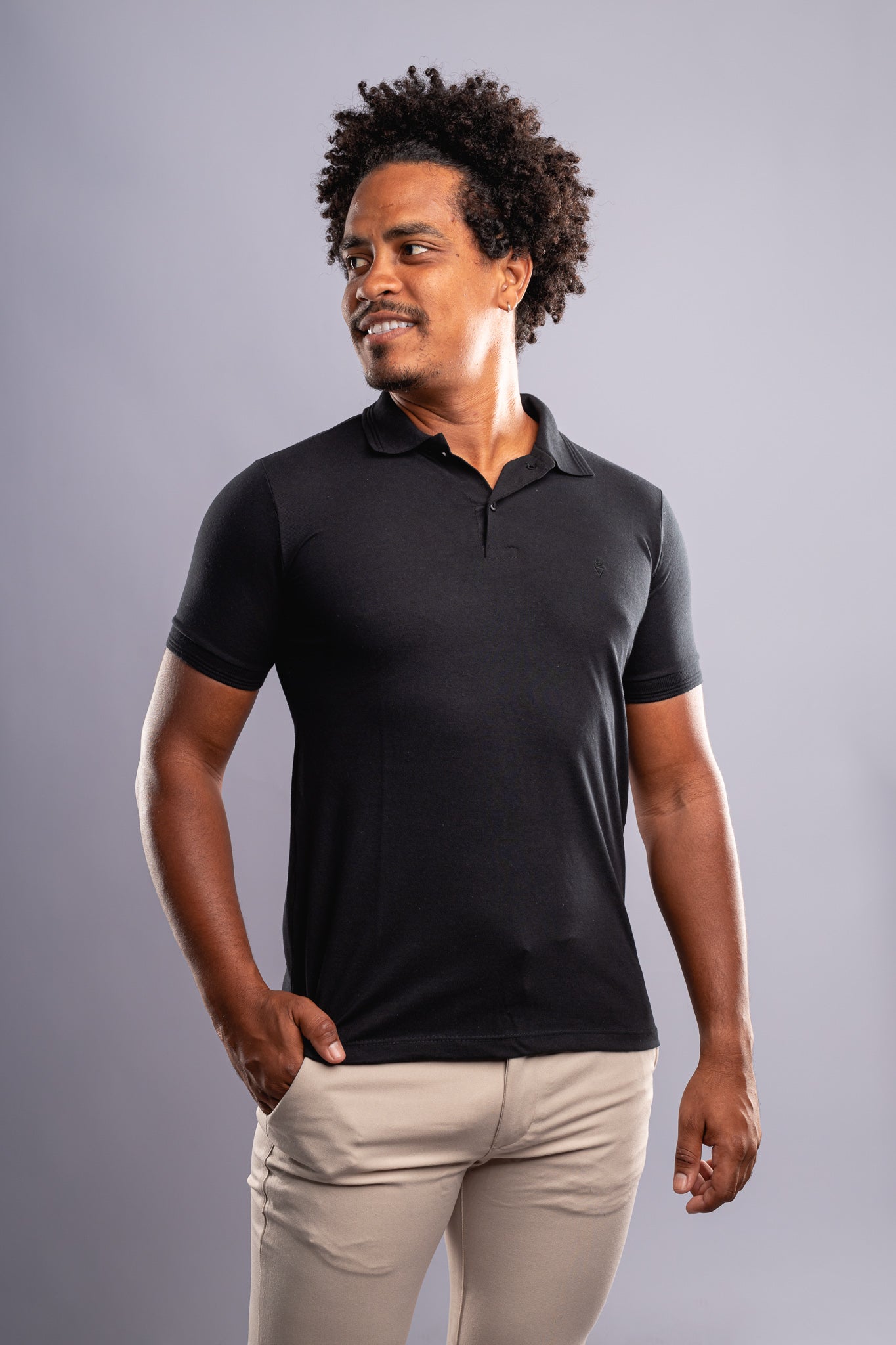 Camisa Pollo Vitor Cabral - Preta
